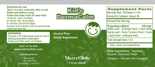 儿童舒缓肌肤：温和草本滴剂，适用于湿疹和敏感肌肤