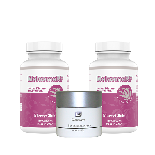 黄褐斑治疗一个月套餐 - （2 片 MelasmaRF 祛斑霜 + 1 片乳霜）