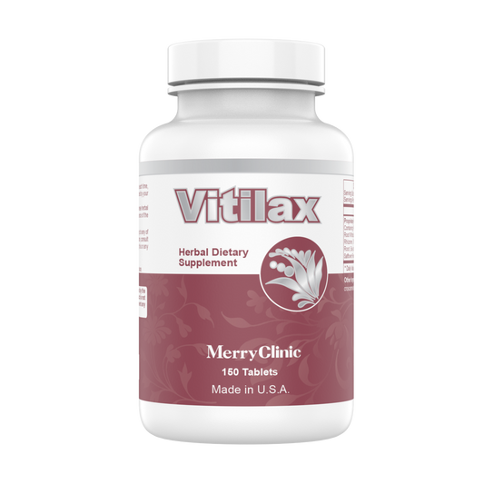 来自 Merry Clinic 的 Vitilax 草药片，用于治疗白癜风